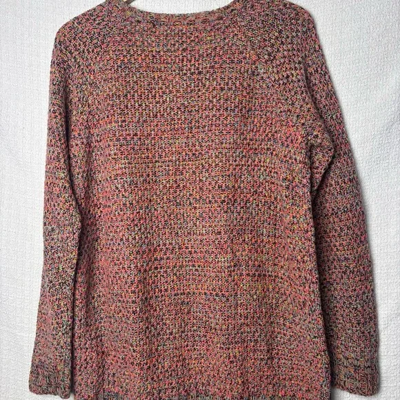 Xhilaration Women's Pink and Black Textured Crew Neck Sweater - Picture 8 of 10